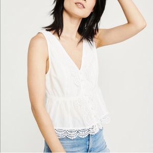 Abercrombie and Fitch Lace Peplum Top